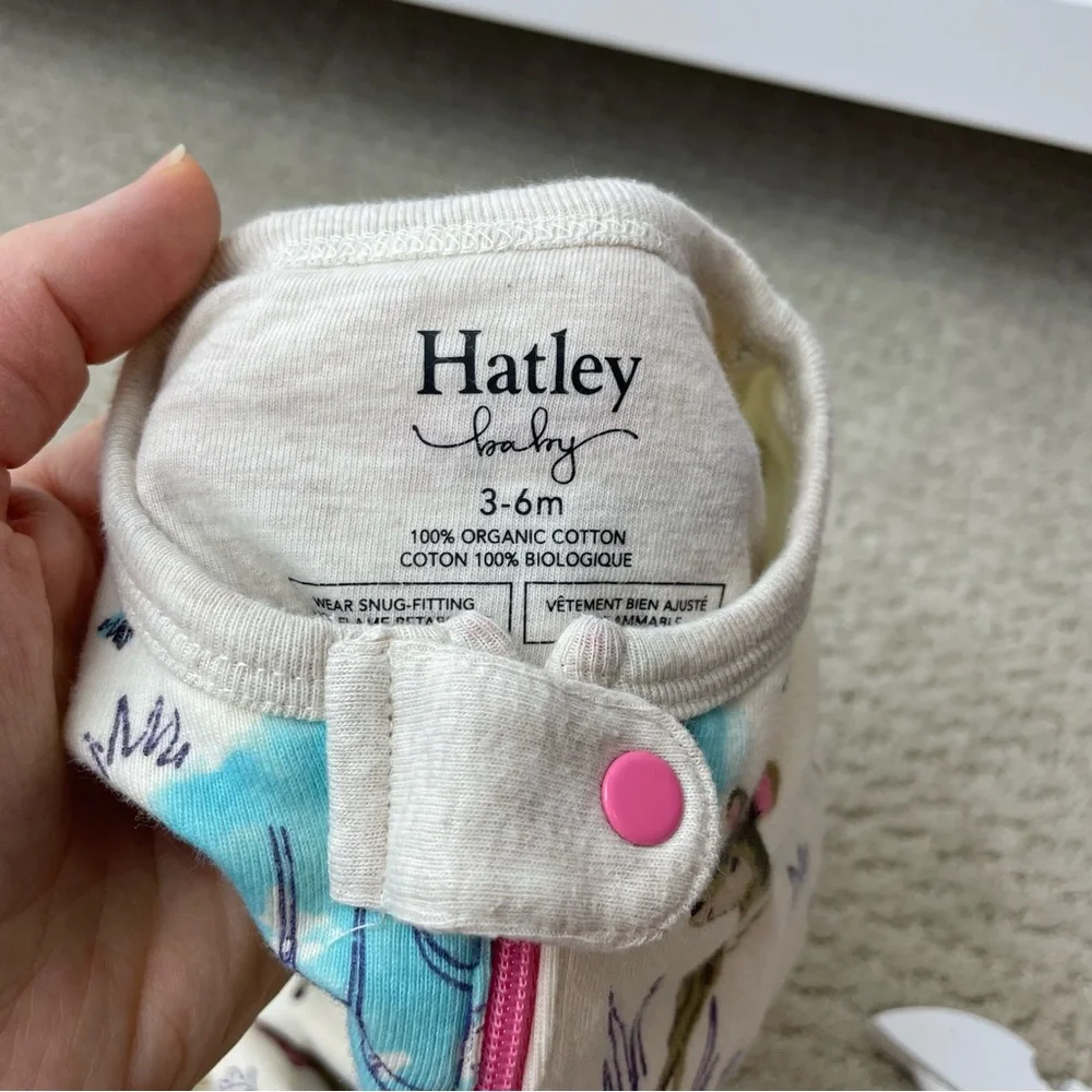 Hatley Deer Print Footie 3-6 Months *****Broken Zipper